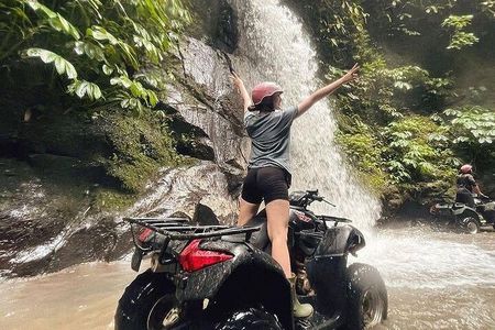 Quadbike Ubud Adventure with Tunnel and Waterfall Tour in Bali