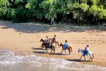 AMBER COVE-TAINO BAY Horses Beach Ride & City Sightseeing 