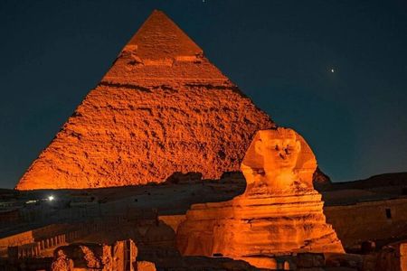 Giza Pyramids in New Light with Sound and Light Private Show