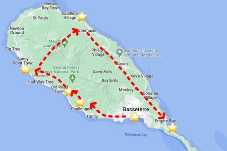 St. Kitts Scenic Island Tour with Beach Option