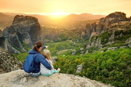 Meteora Sunset with Monastery & Hermit Caves Tour in Small Group