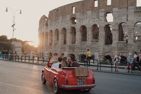 Vintage Fiat 500 Cabriolet: Rome's Highlight Semi Private Tour