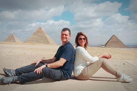 Giza Pyramids, the Grand Egyptian museum " GEM " 