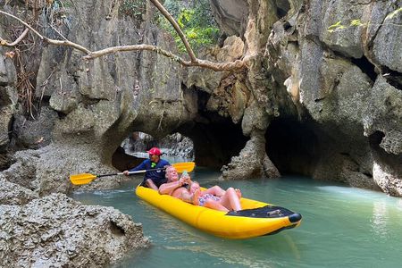 Twilight Sea Canoe Tour with Sea Cave Kayaking in Phang Nga Bay
