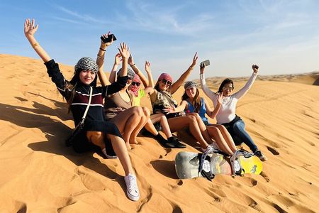 Best Dubai Desert Safari with Buffet Dinner,Sand Boarding & Shows