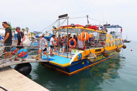 Dory's Glass Bottom Boat Adventure in Pserimos and Pserimos Beach