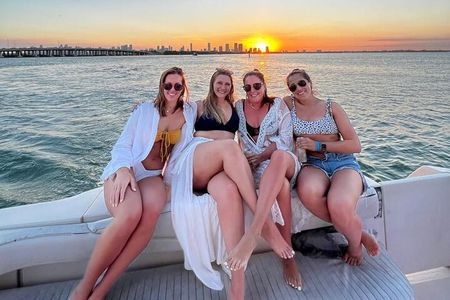 Sunset and Night Cruise of the Miami Bay Skyline on a Yacht