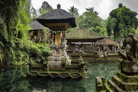Sacred Places of Bali. Purification Ceremony in Indonesia 