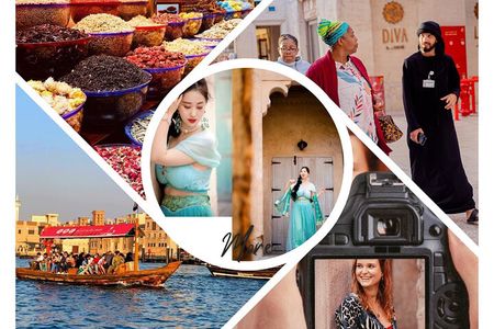 Professional Photoshoot Tour of Dubai Old town Spice & Gold Souk