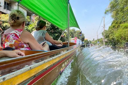 Private Bangkok Small Teak Boat Canal Tour with Cooking in Garden