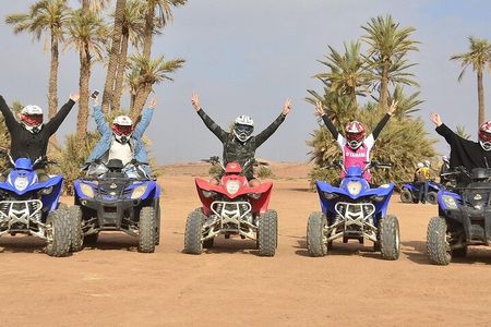ATV ride in the desert palm grove Marrakech