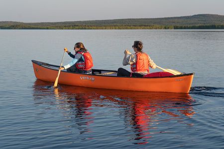 Canoe Down The River Trip in Lapland