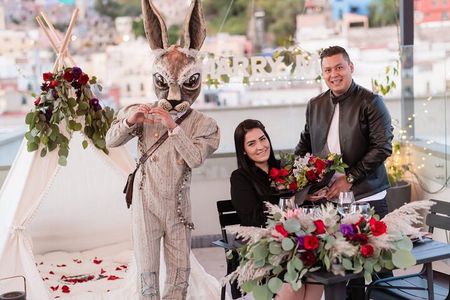 Marriage proposal in Walking Tour in Guanajuato.