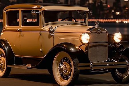 1 Hour - Private New York City Lights Tour in Vintage Car 