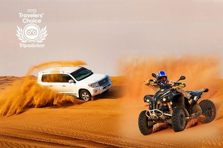 Dubai Desert Safari Adventure, 60mins ATV, Camel Ride, Shows, BBQ