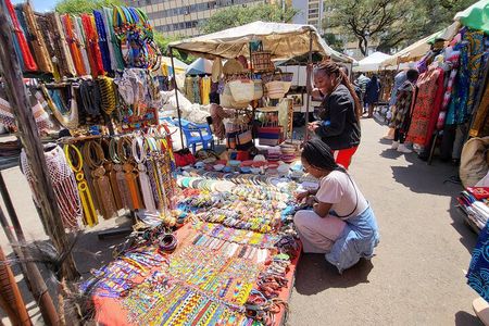 Souvenir Crafts, Fabric Shopping & Hair Braiding & City Tour 