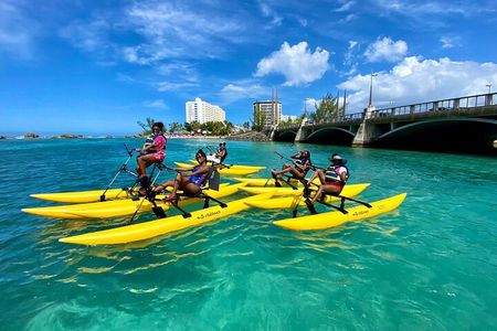 Adventure Water Bike in Condado Lagoon, San Juan