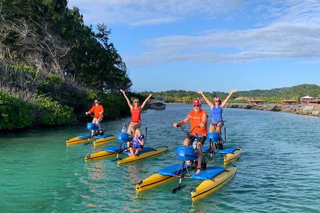 Hydrobike Harbor Tour, Reef Snorkel & Private Island Beach Break 