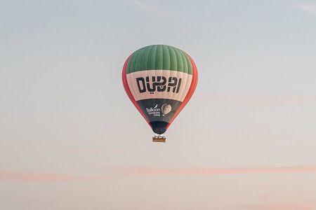 Dubai hot air balloon with breakfast camel ride & falcon show
