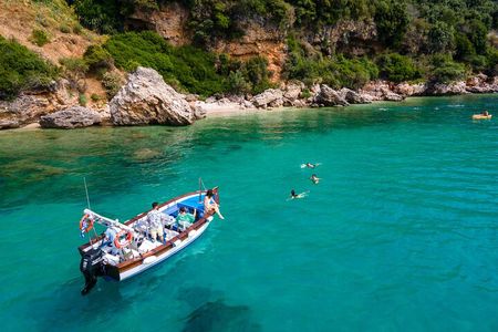 Private Cruise from Corfu on a Shaded Wooden Boat