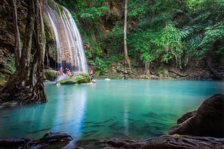 Glamping in Kanchanaburi and Erawan Falls 2 days/1 night