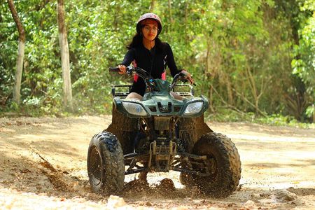 Solo ATV 4 Ziplines, Lunch, Transportation and Tequila Tasting