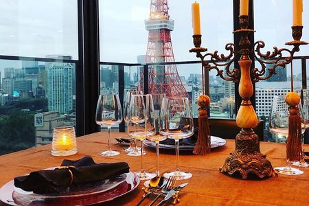 Japanese Homestyle Dinner Party with Prime View of Tokyo Tower