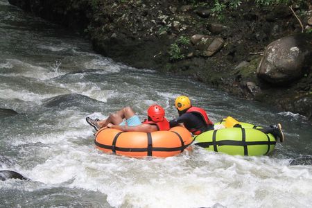La leona waterfall hike & river tubing combo tour 
