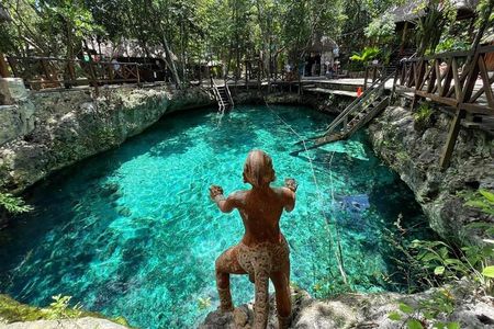Cenote Zemway & Cenote Zacil with Lagoon from Playa del Carmen
