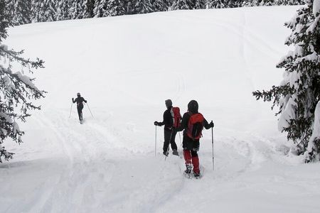 Snowshoeing in Sethan Village, Manali