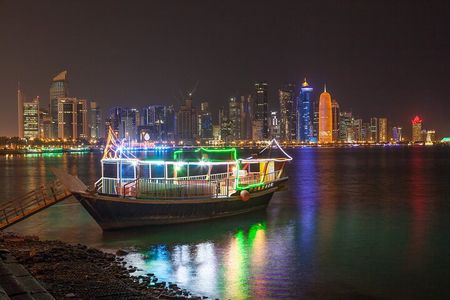Doha Sunset & Moonlight Dhow Cruise – Land and Sea Experience