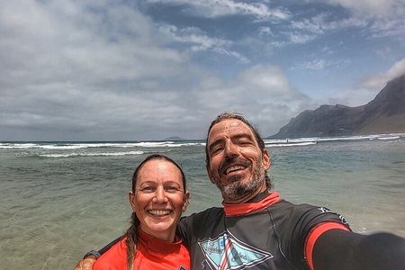 Longboard Private Surf Lessons in Caleta de Famara Spain