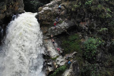Highest Zipline + Giant Waterfall hike & climbing Private Tour