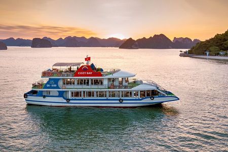 Cozy Bay Premium Halong Day Trip, 5 Star Cruise with Buffet Lunch