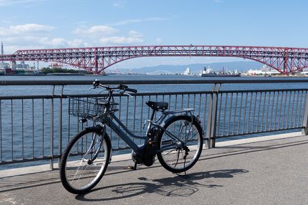 Half day Osaka Bay Area Cycling with E-Assist Bicycle Tour 