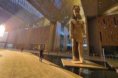 Grand Egyptian Museum And Great Pyramid of Giza
