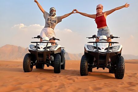 4 Quad Bikes Tour with pick up & drop off Included 4 persons