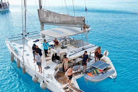 Best of Milos and Poliegos Catamaran snorkelling Cruise with BBQ