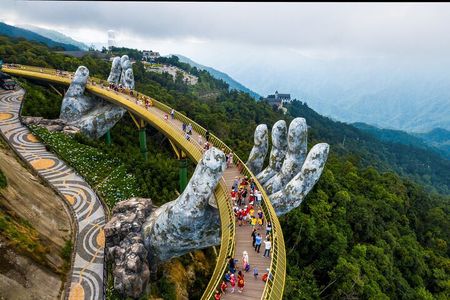 Golden Bridge Ba Na Hills with Buffets Lunch 2 ways cable car