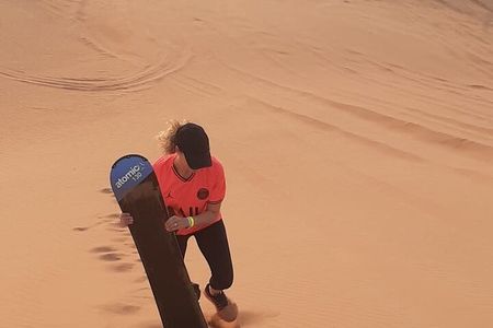 Morning Desert Safari with Camel Ride Falcon Photos Private