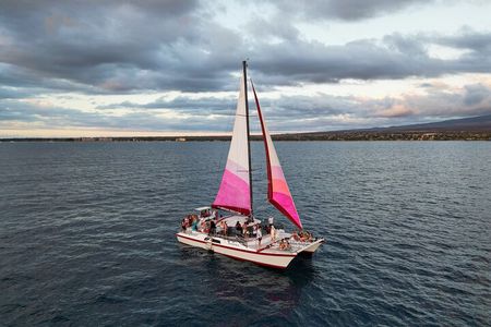 Sunset Sailing on a Floating Tiki Bar Charming Hawaiian Catamaran