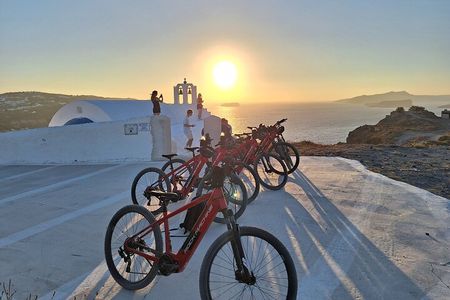 Santorini e-bike sunset tour experience