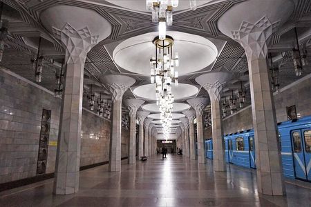 Tashkent Soviet Architecture (Modernism) and Subway station tour.