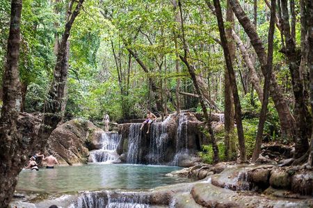Erawan Waterfalls and Bridge Over River Kwai Tour from Bangkok
