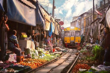 Private Maeklong Railway Market and Damnoen Saduak Market