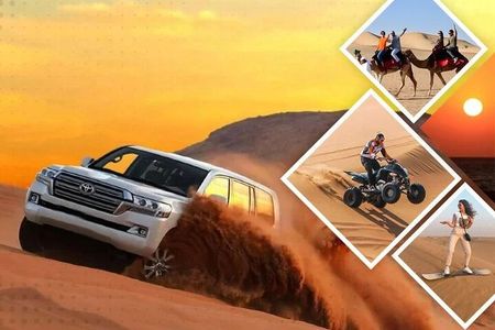 Doha : Half Day Desert Safari With SandBoarding and Camel Ride