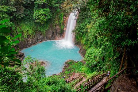 Rio Celeste hiking, Sloth Farm Tour and Waterfall