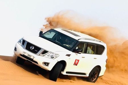 Dubai Private 4x4 Car Desert Safari with Dinner, Camel, and Show 
