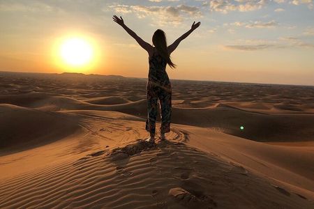 Dubai Red Dune Safari with BBQ Dinner, Sandboarding & Live Shows