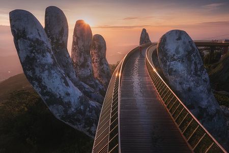 Private Tour Tien Sa Cruise Port to Golden Bridge with Cable Car